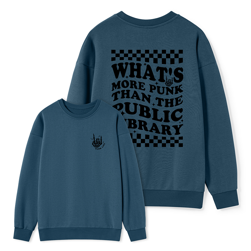 Pagewings punk the public library Unisex Classic Sweatshirt