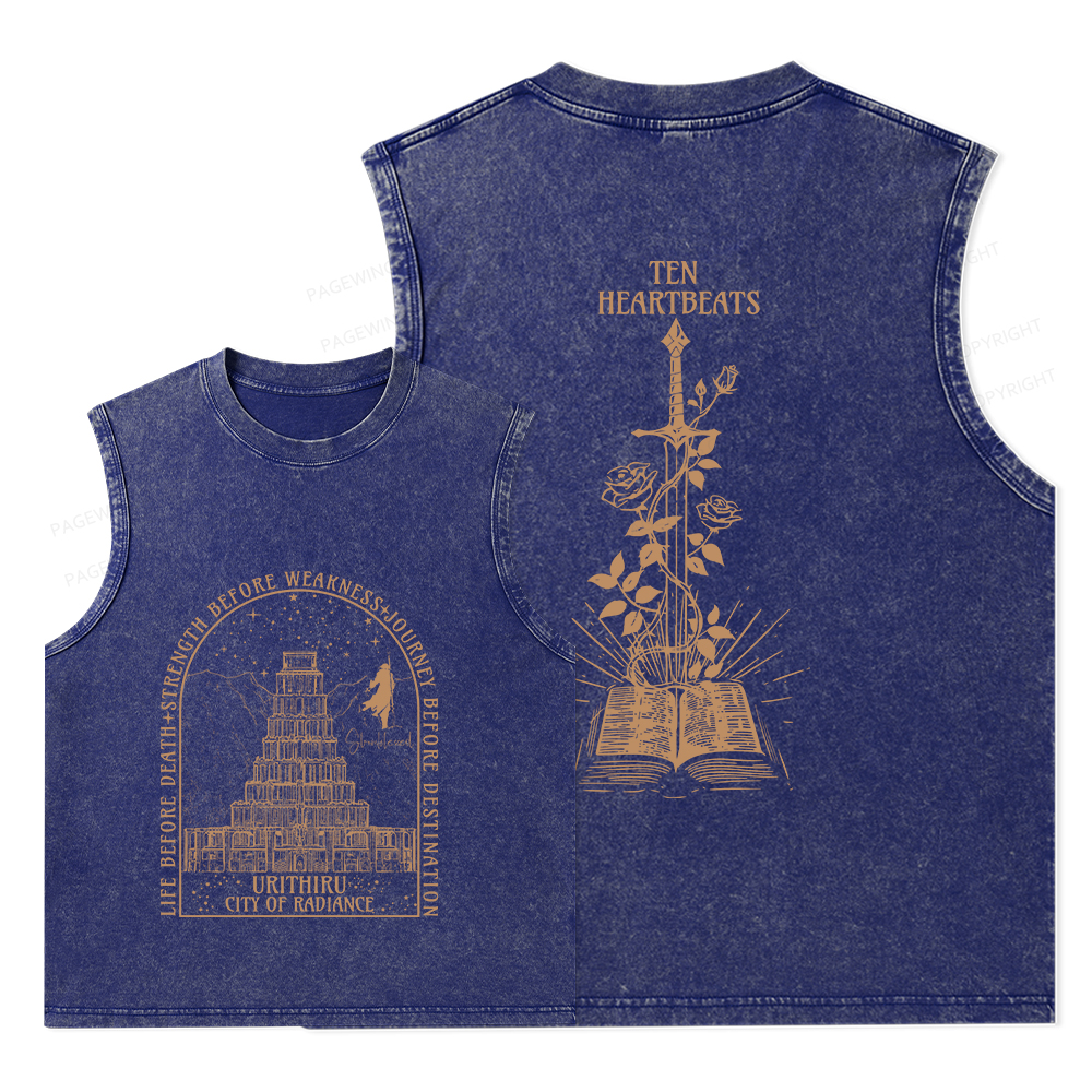 Pagewings Life Before Death Strength Before Weakness Unisex Washed Tank Top