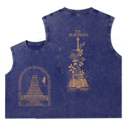 Pagewings Life Before Death Strength Before Weakness Unisex Washed Tank Top