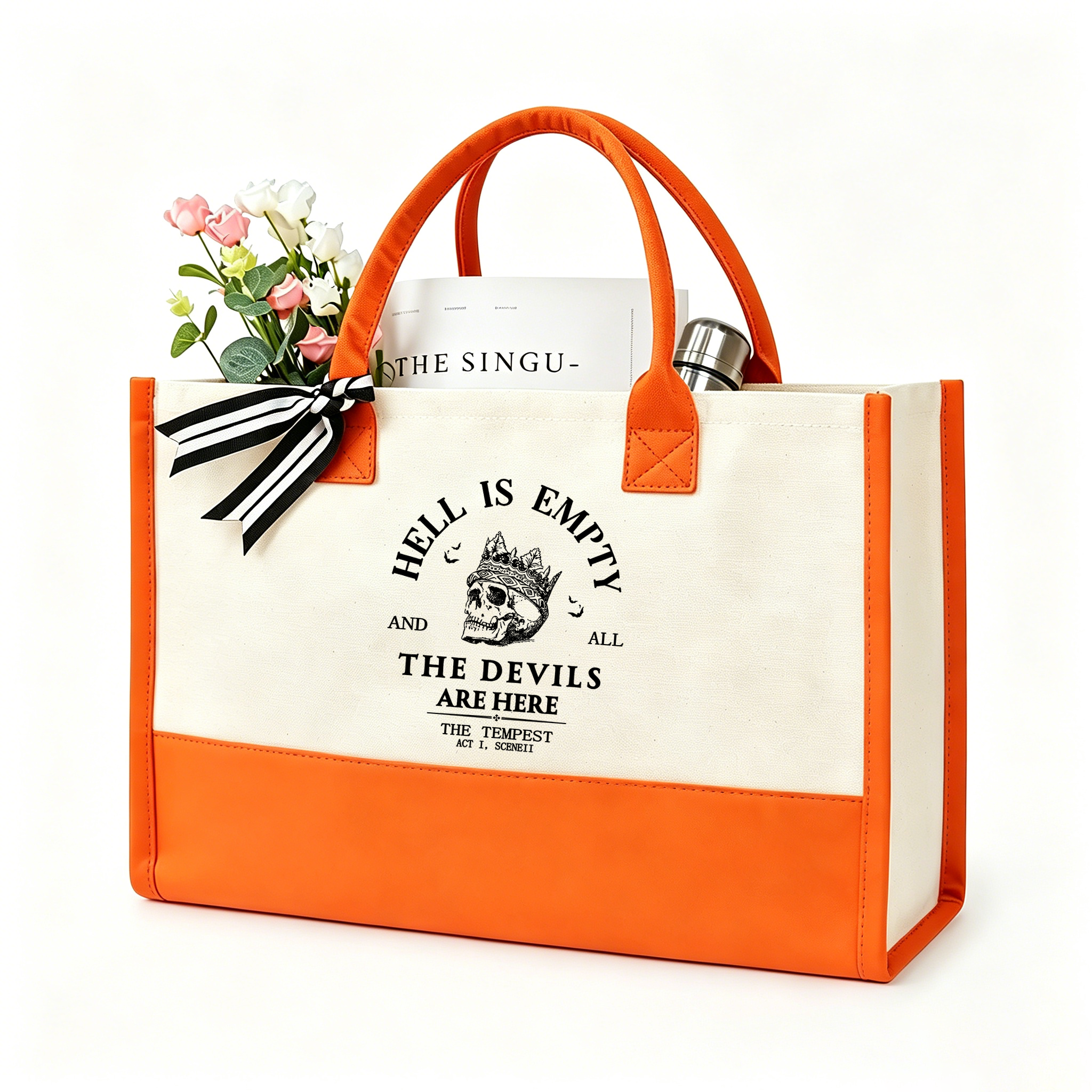 Pagewings Hell Is Empty And All The Devils Are Here12082 Large Tote Bag