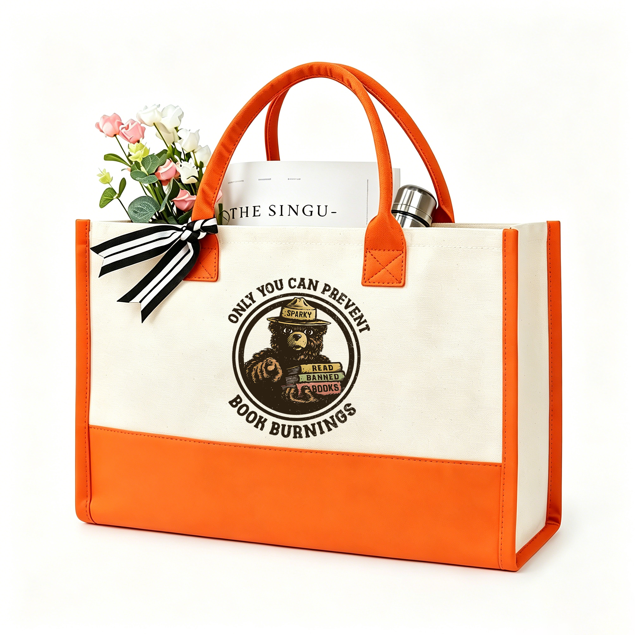 Pagewings Only You Can Prevent Book Burnings10703 Large Tote Bag