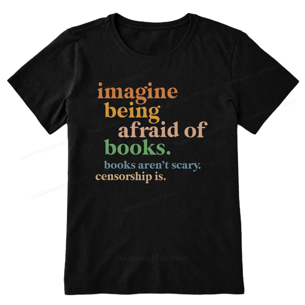 Pagewings Imagine Being Afraid Of Books Unisex Classic T-shirt