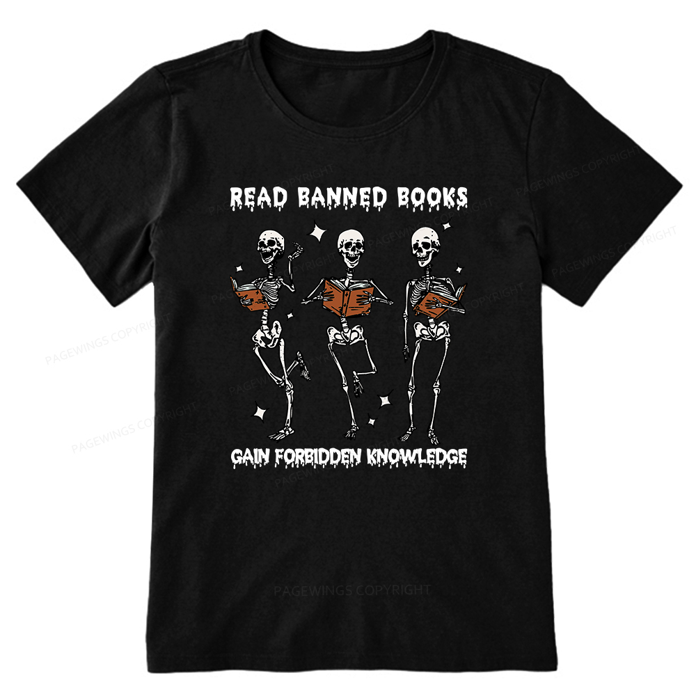 Pagewings Read Banned Books Gain Forbidden Knowledge Classic T-shirt