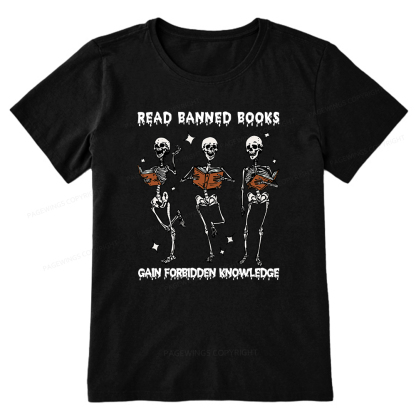 Pagewings Read Banned Books Gain Forbidden Knowledge Classic T-shirt