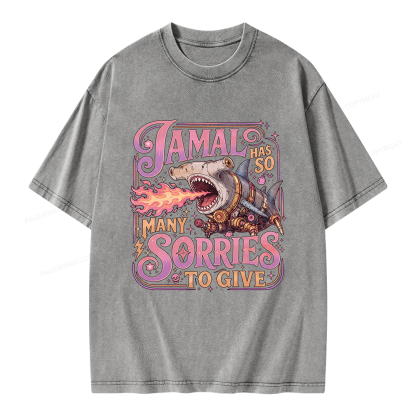 Pagewings So Many Sorries To Give Unisex Washed T-shirt