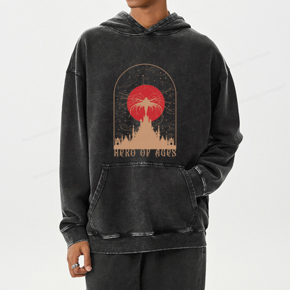 Pagewings Mist Bookish Unisex Washed Hoodie
