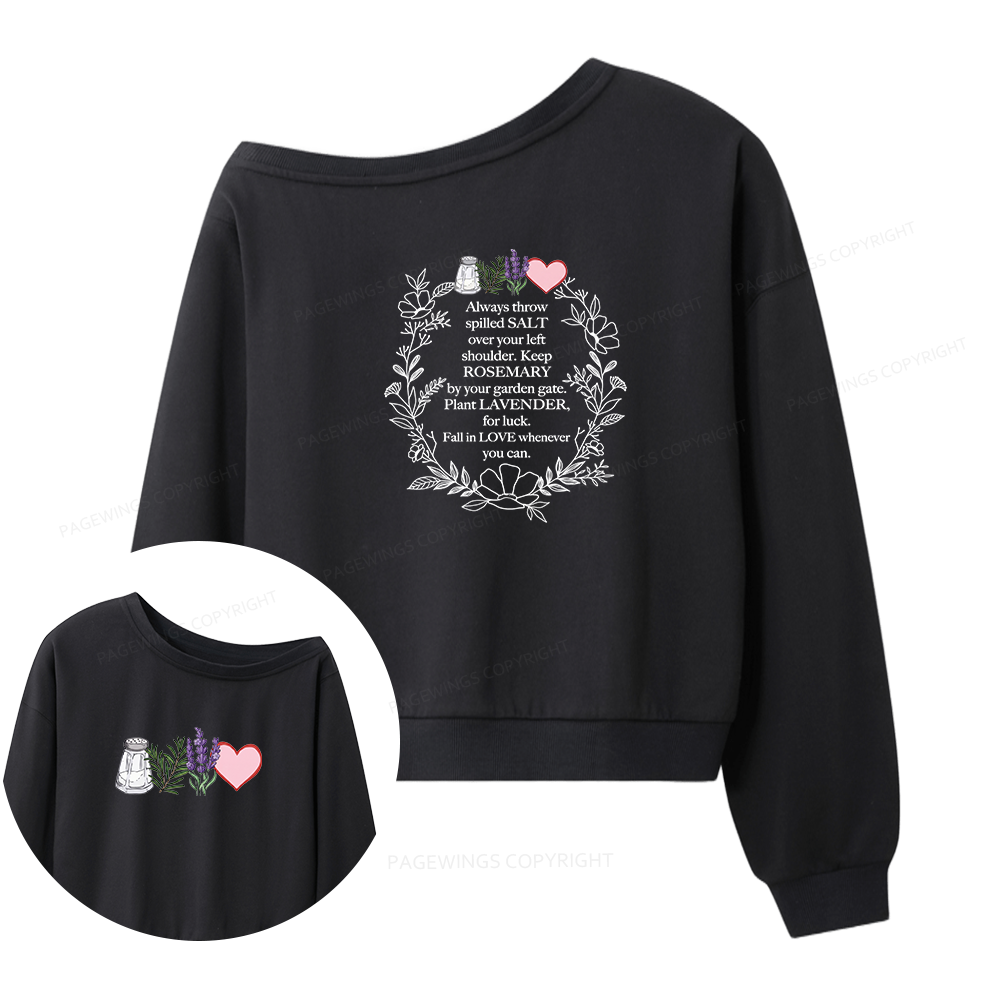 Pagewings Halloween Witchy Women Off Shoulder Sweatshirt