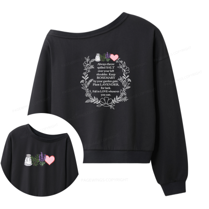 Pagewings Halloween Witchy Women Off Shoulder Sweatshirt