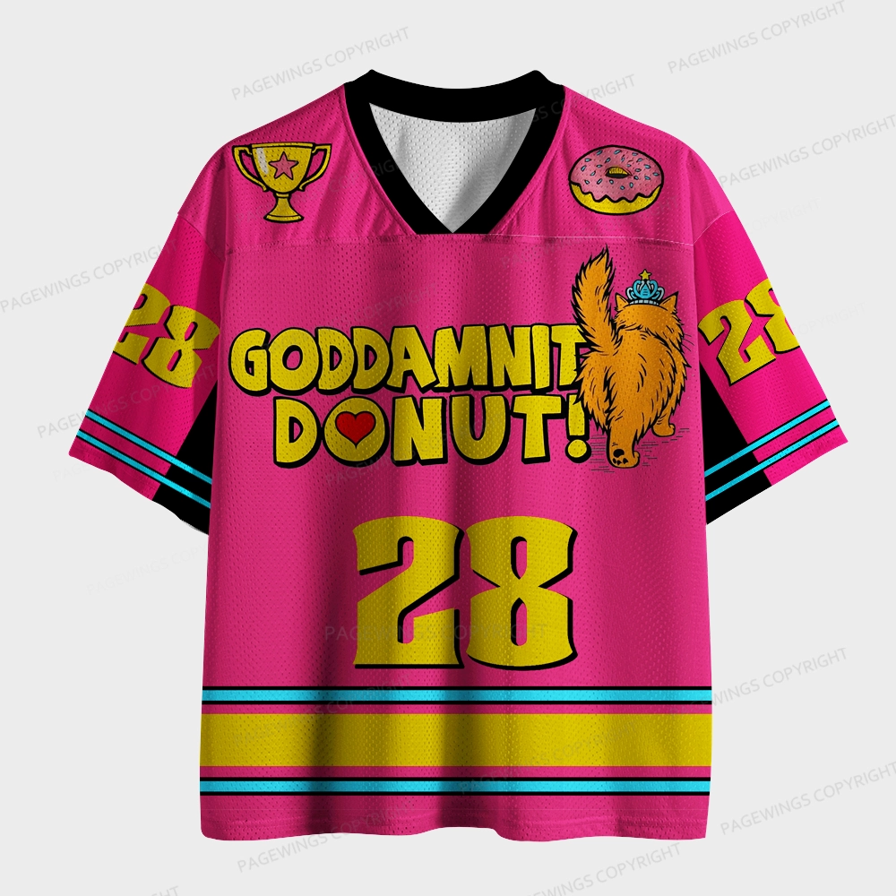 Pagewings Goddamnit Donut Unisex Mesh Jersey