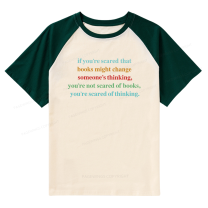 Pagewings Censorship Social Justice Shirt Booktrovert Raglan T-shirt