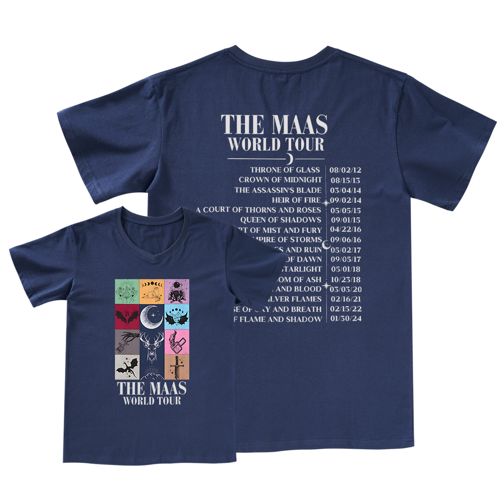 Pagewings Sarah J. Maas World Tour Comfort Colors V-neck T-shirt