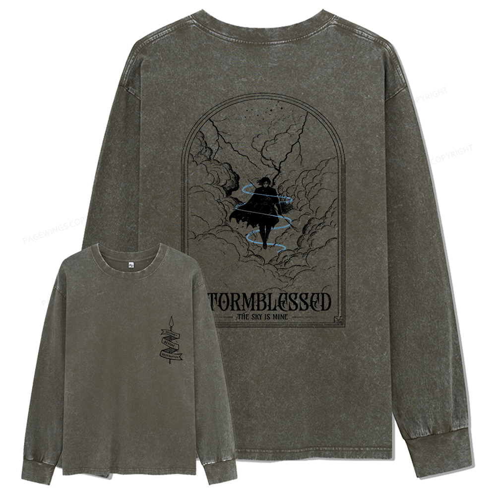 Pagewings Stormblessed Unisex Washed Long Sleeve T-shirt