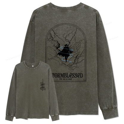 Pagewings Stormblessed Unisex Washed Long Sleeve T-shirt