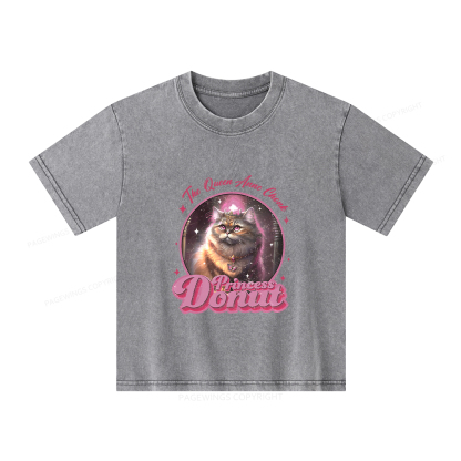 Pagewings Princess Donut Unisex Kids Washed T-shirt
