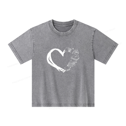 Pagewings Love of Books Unisex Kids Washed T-shirt