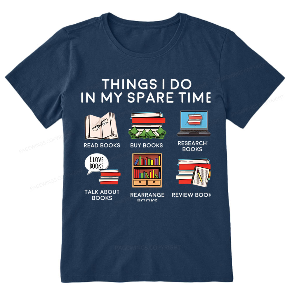 Pagewings Books Reading In My Spare Time Unisex Classic T-shirt