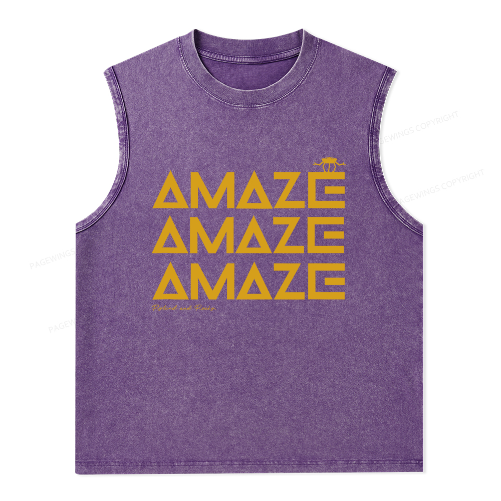 Pagewings Amaze Unisex Washed Tank Top