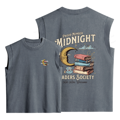 Pagewings Midnight Readers Society Women's Washed Tank Top
