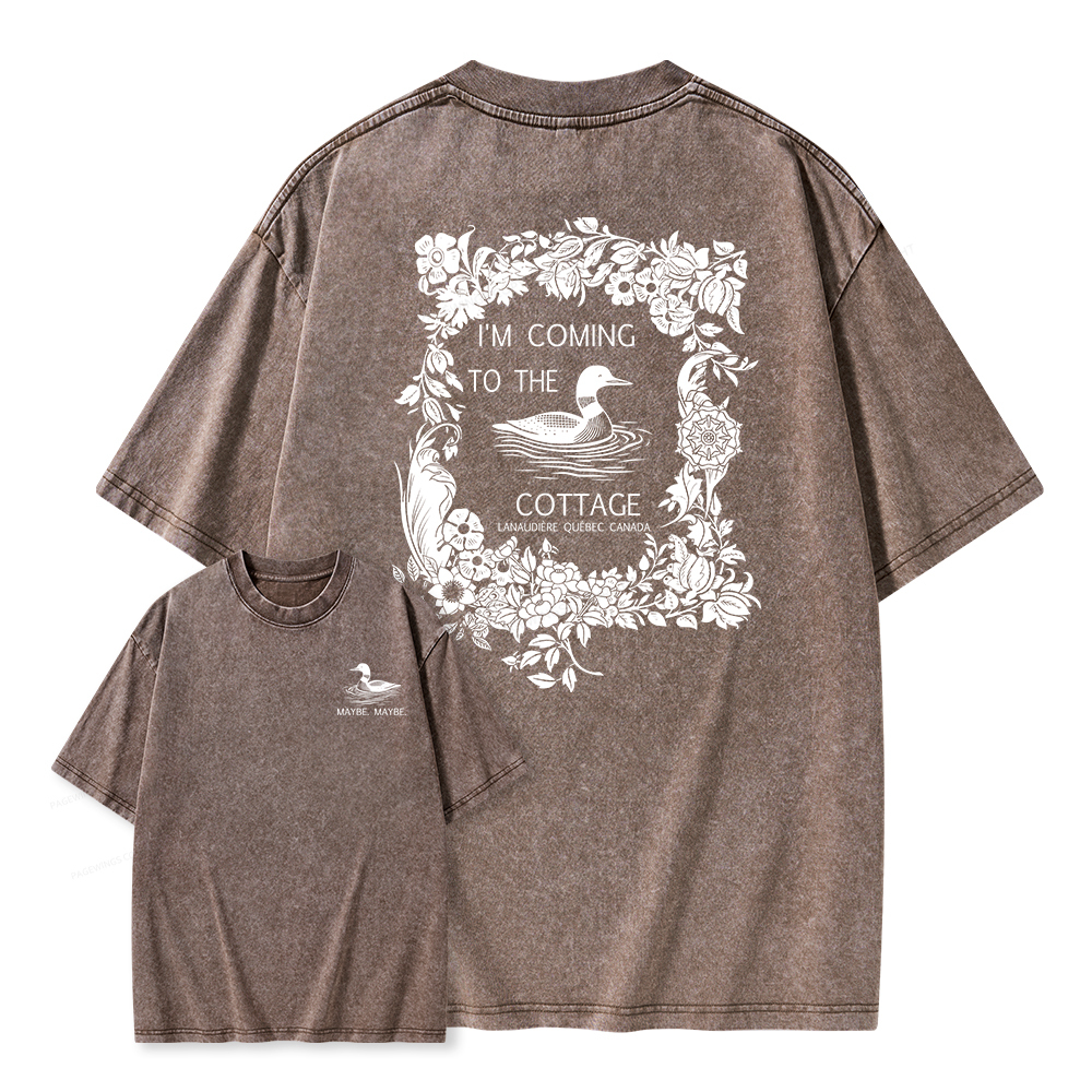 Pagewings I'm Coming to the Cottage Unisex Washed T-shirt