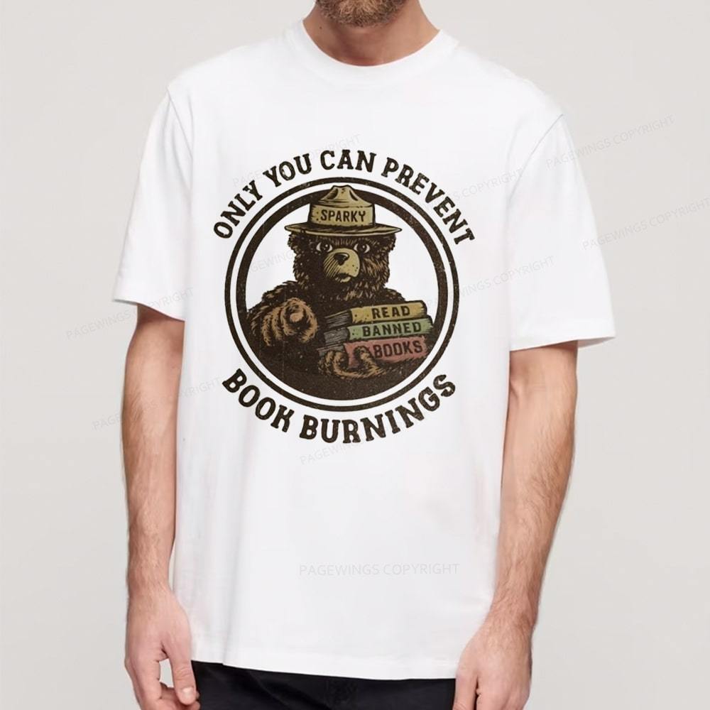 Pagewings Only You Can Prevent Book Burnings Unisex Classic T-shirt