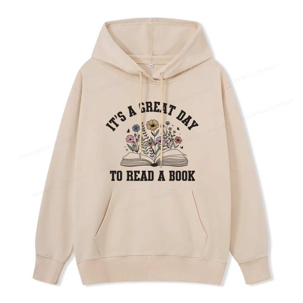 Pagewings It's Great Day to Read a Book Unisex Classic Hoodie