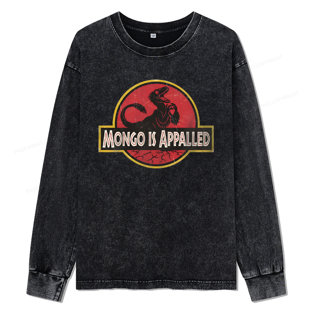 Pagewings Mongo Is Appalled Unisex Washed Long Sleeve T-shirt
