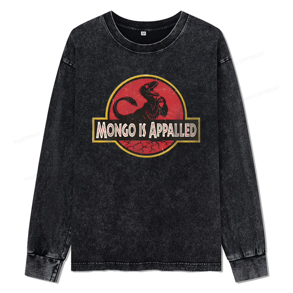 Pagewings Mongo Is Appalled Unisex Washed Long Sleeve T-shirt