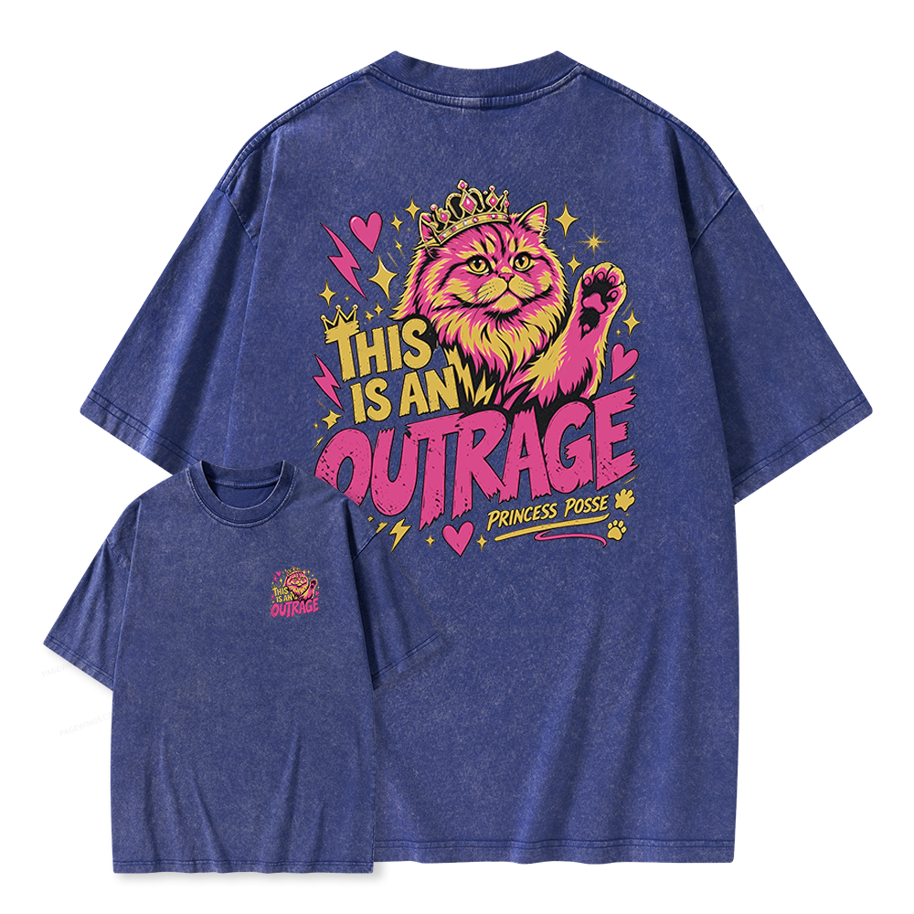 Pagewings This Is An Outrage Unisex Washed T-shirt
