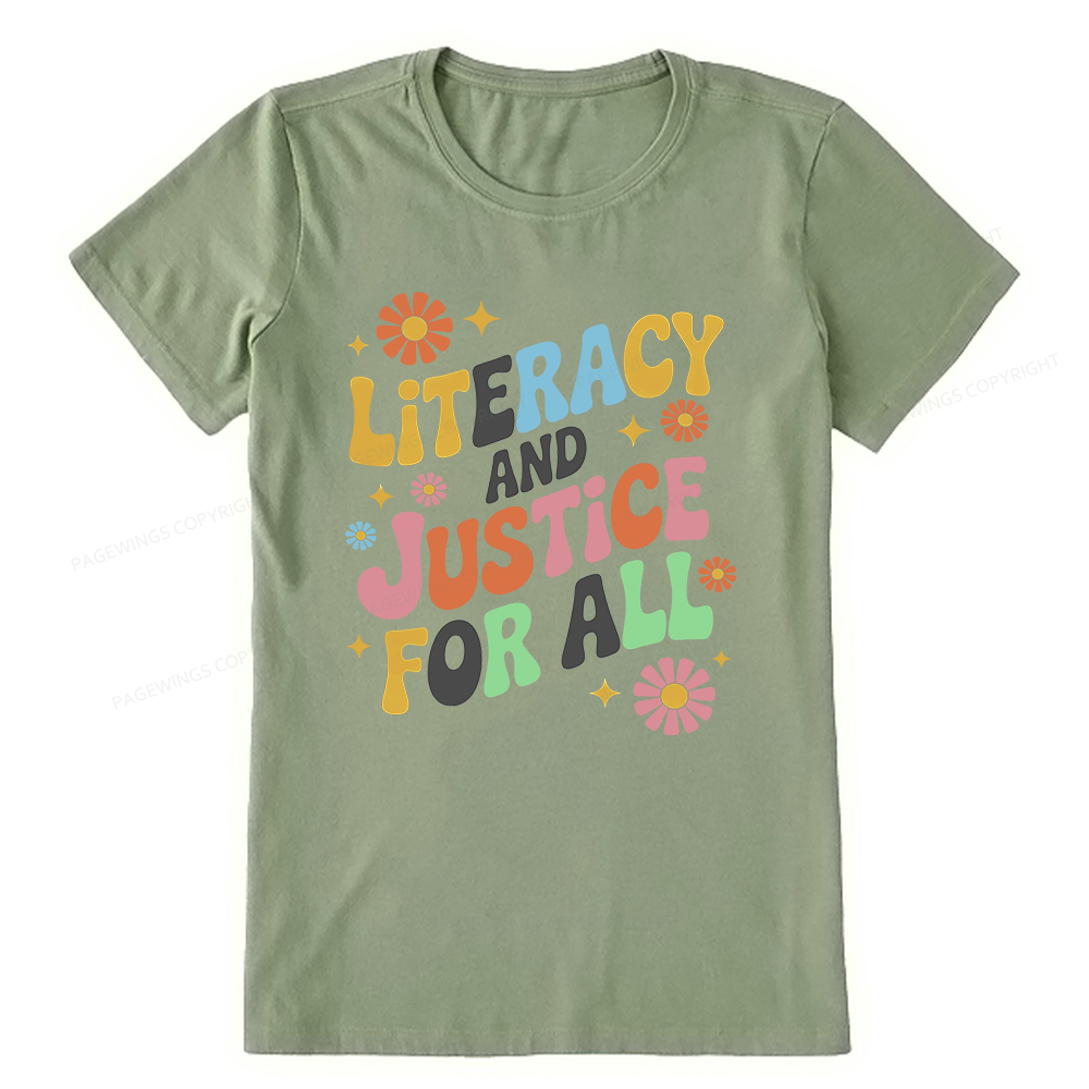Pagewings Literacy And Justice For All Unisex Classic T-shirt