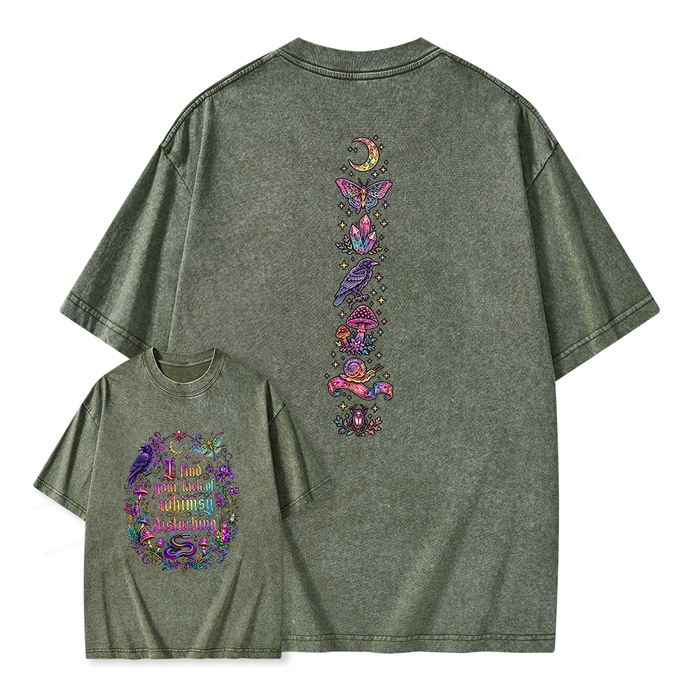 Pagewings I Find Your Lack Of Whimsy Unisex Washed T-shirt