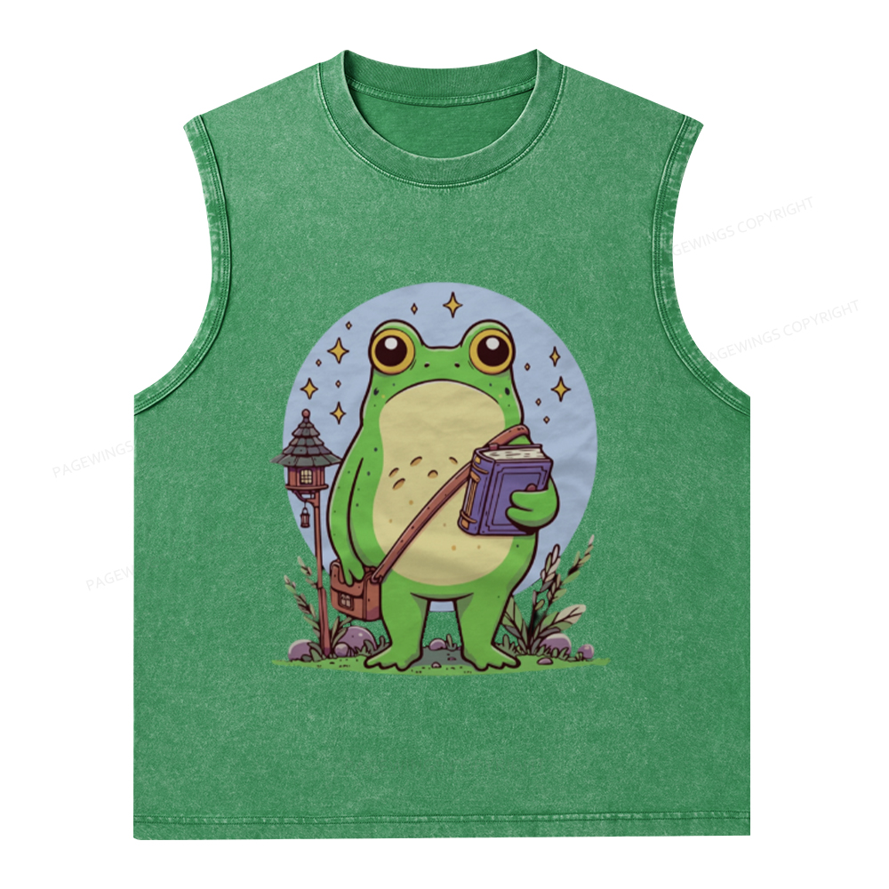 Pagewings A Book A Day Keep The Mental Breakdown Away Unisex Washed Tank Top
