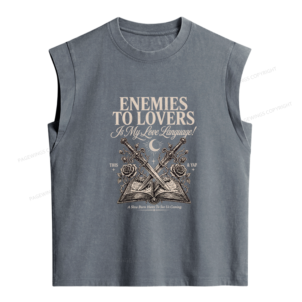 Pagewings Enemies to Lovers Women's Washed Tank Top