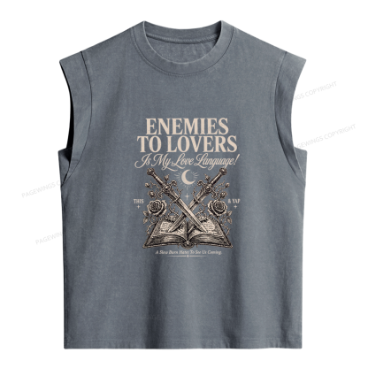Pagewings Enemies to Lovers Women's Washed Tank Top