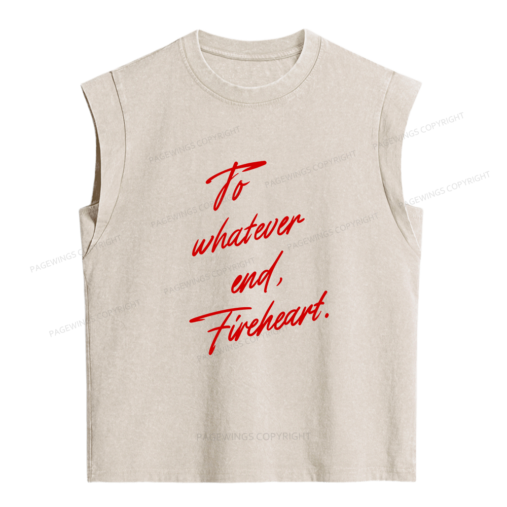 Pagewings To Whatever End Fireheart Women's Washed Tank Top