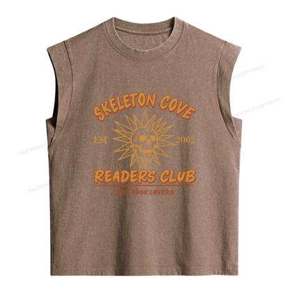 Pagewings Skeleton Cove Readers Club Women's Washed Tank Top