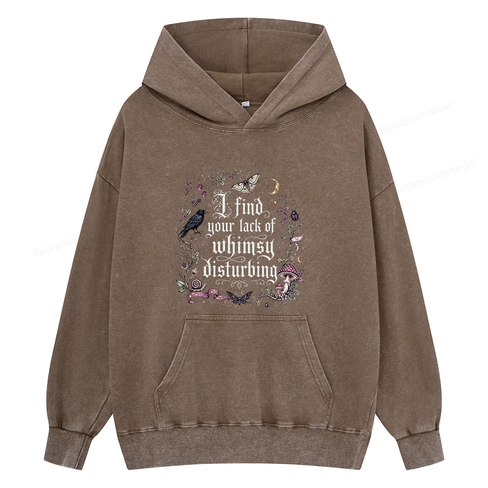 Pagewings Lack of Whimsy Unisex Washed Hoodie