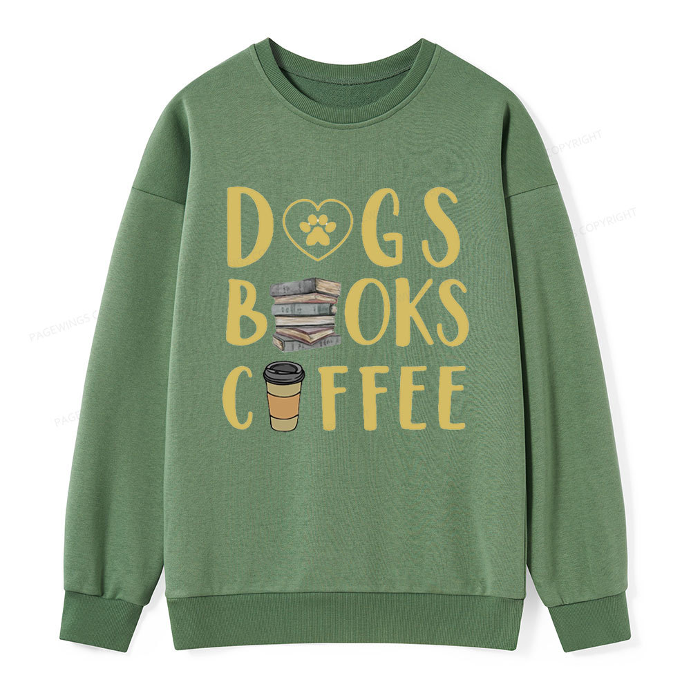 Pagewing Dogs, Books, Coffee Unisex Classic Sweatshirt