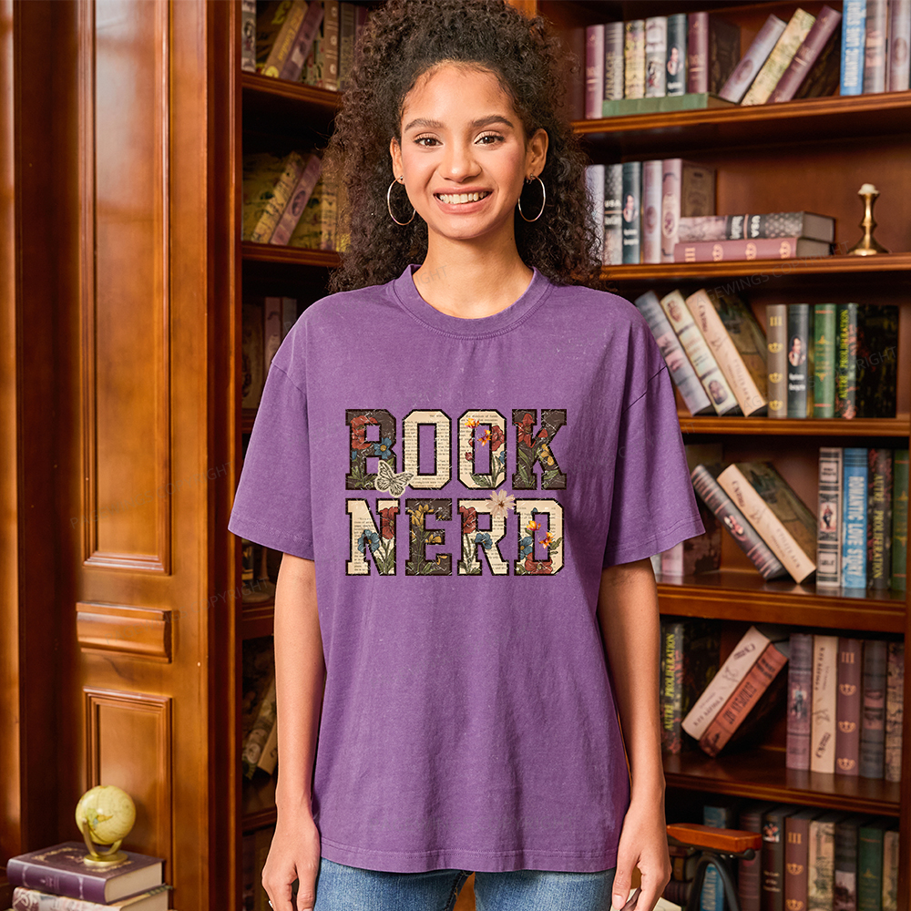 Pagewings Book Nerd Unisex Washed T-shirt