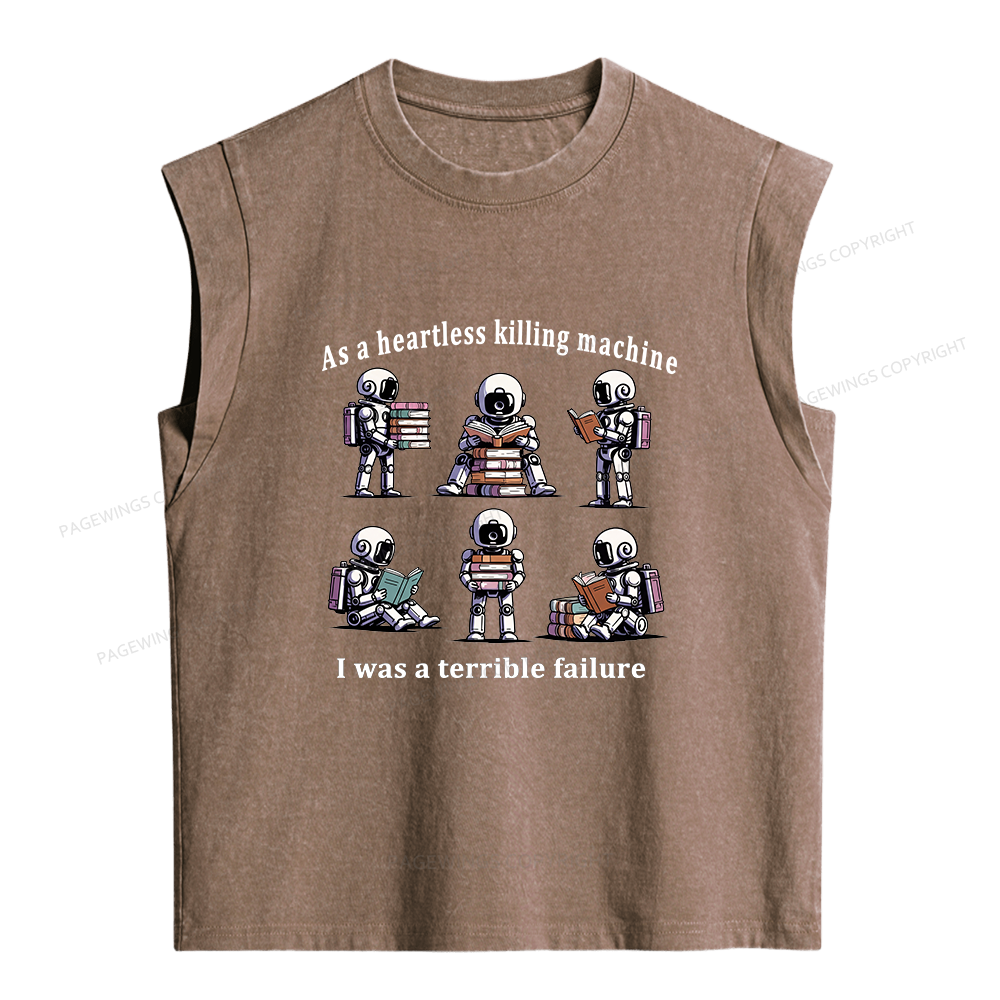 Pagewings Sci Fi Book Lover Women's Washed Tank Top