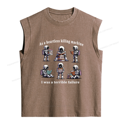 Pagewings Sci Fi Book Lover Women's Washed Tank Top