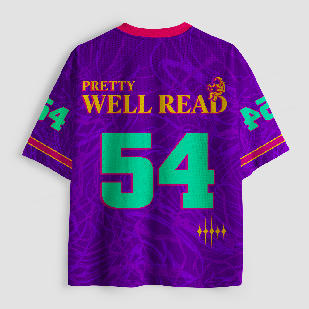 Pagewings Pretty Well Read Unisex Mesh Jersey