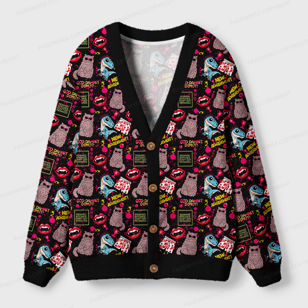 Pagewings Sci Fi Book Lover Light Knit Unisex Cardigan Sweaters