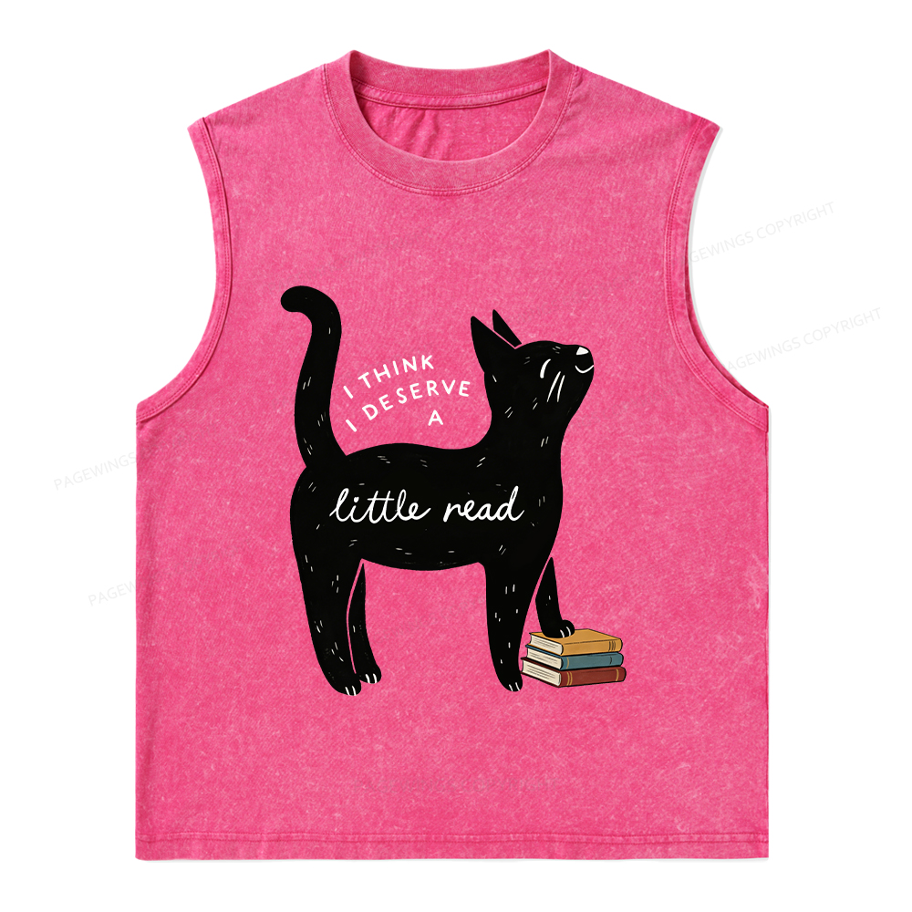 Pagewings Little Read Unisex Washed Tank Top
