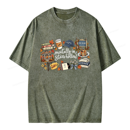 Pagewings Stars Hollow Unisex Washed T-shirt