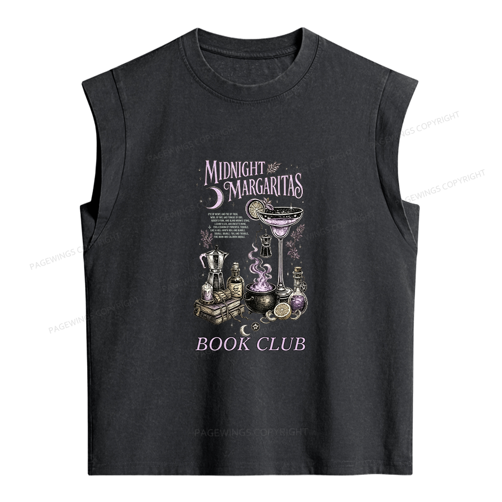 Pagewings Midnight Margaritas Book Club Women's Washed Tank Top