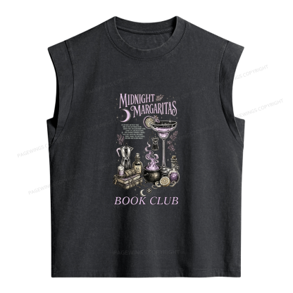Pagewings Midnight Margaritas Book Club Women's Washed Tank Top