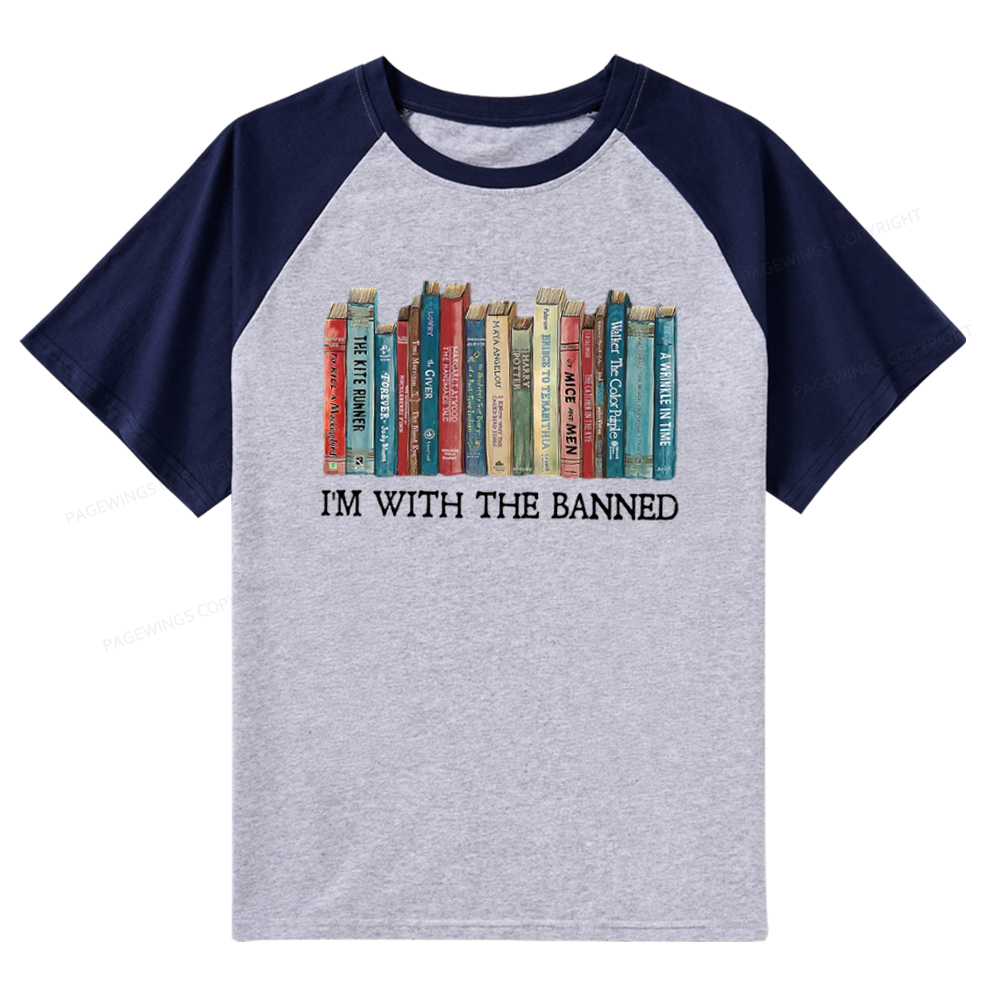 Pagewings I'm With The Banned Raglan T-shirt