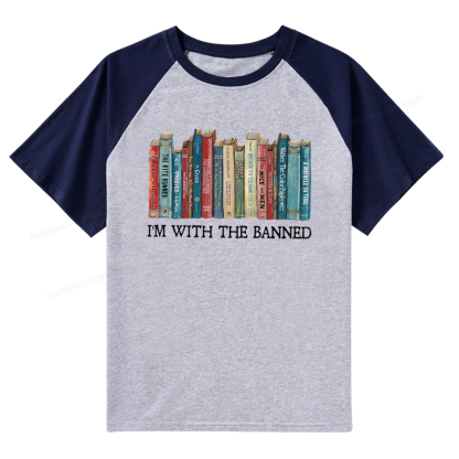 Pagewings I'm With The Banned Raglan T-shirt