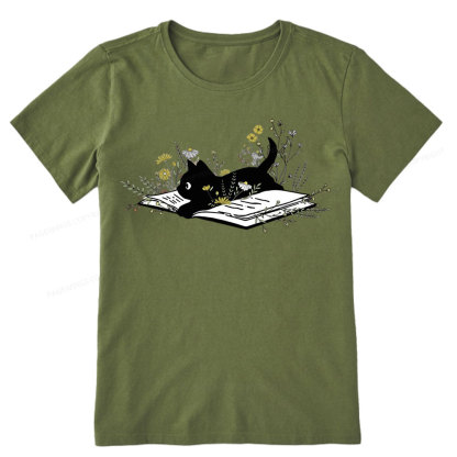 Pagewings Cute Book Cat Unisex Classic T-shirt