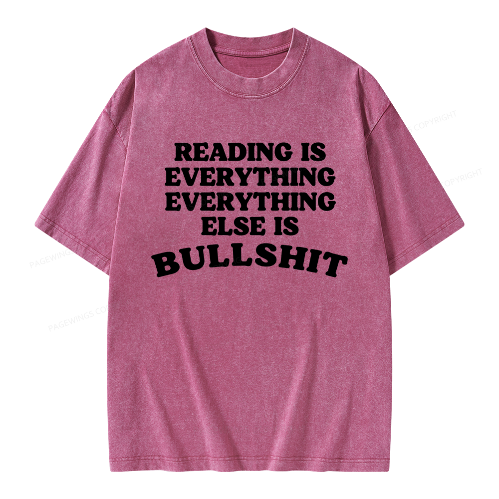 Pagewings Reading Is Everything Unisex Washed T-shirt